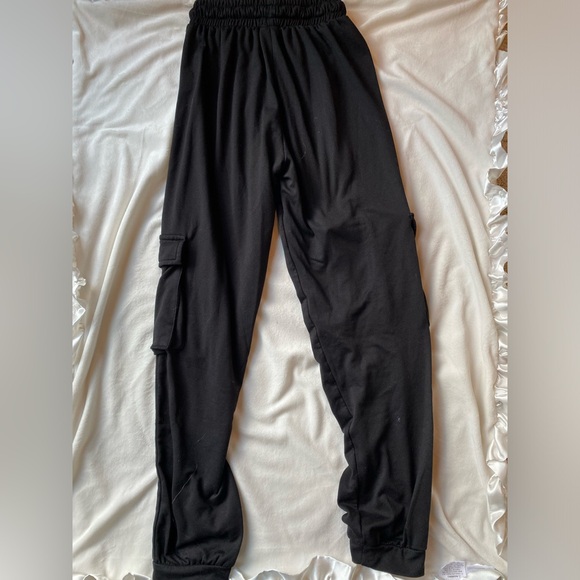 Black with white stripped Joggers - Picture 2 of 6